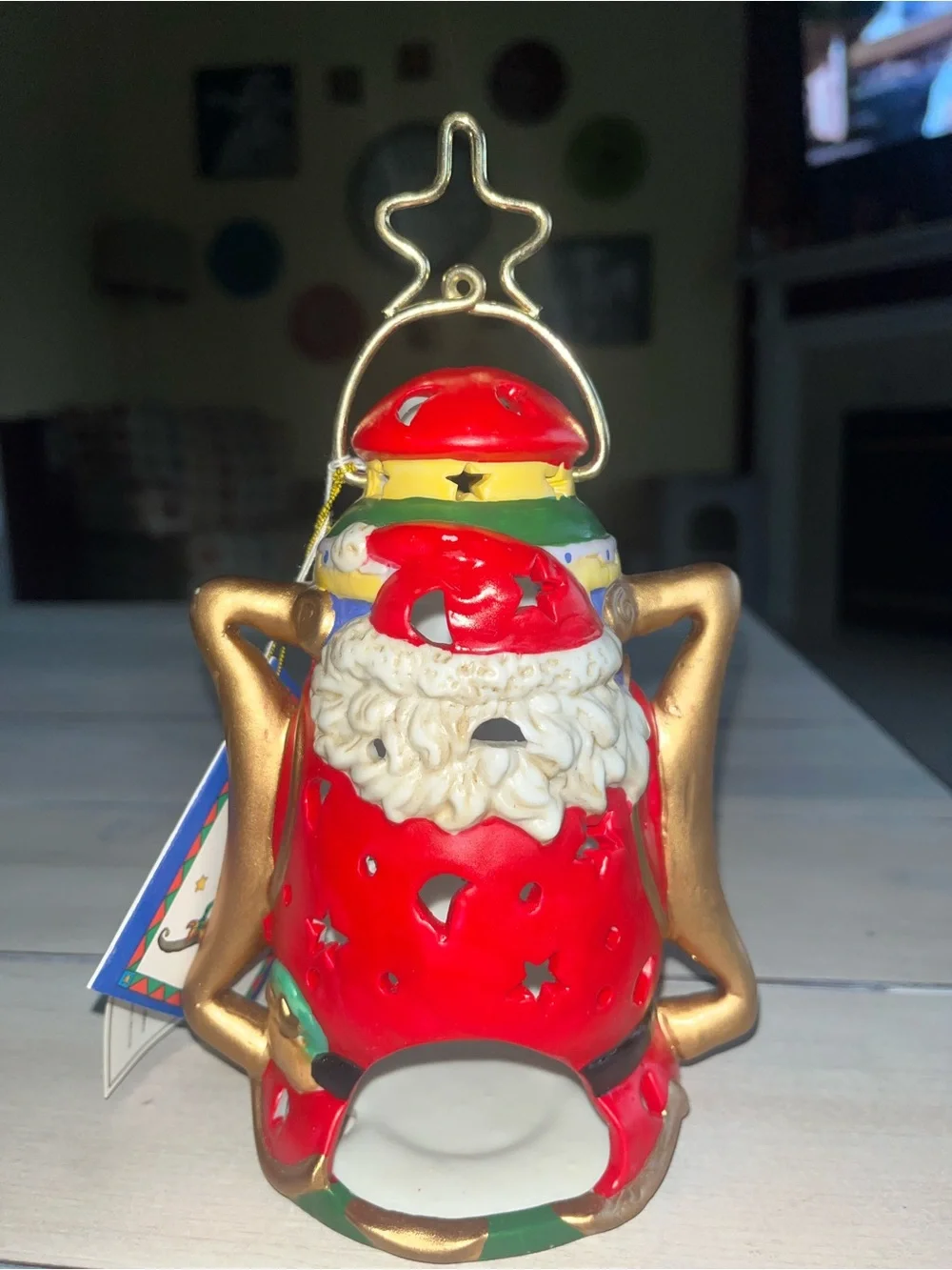 Vintage Silvestri Santa Claus Van Winkle Tea Light Latern
